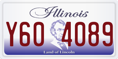 IL license plate Y604089
