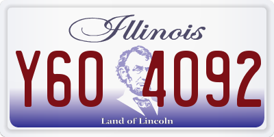 IL license plate Y604092