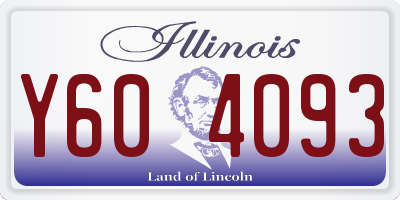 IL license plate Y604093