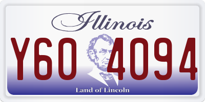 IL license plate Y604094