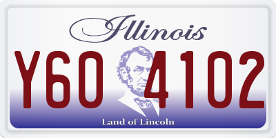 IL license plate Y604102