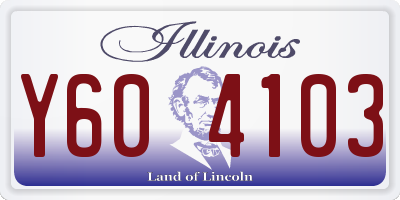 IL license plate Y604103