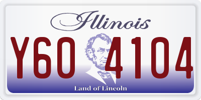 IL license plate Y604104