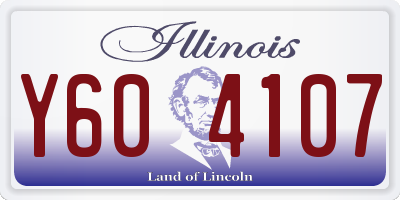 IL license plate Y604107