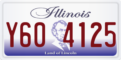 IL license plate Y604125