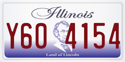 IL license plate Y604154
