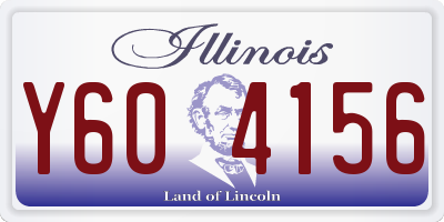 IL license plate Y604156