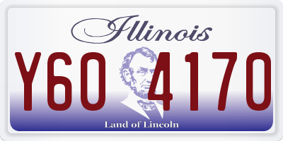 IL license plate Y604170