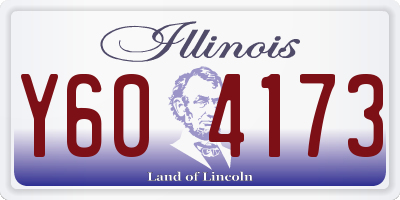 IL license plate Y604173