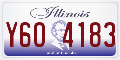 IL license plate Y604183