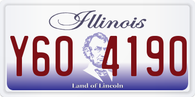 IL license plate Y604190