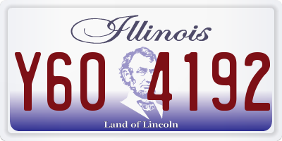 IL license plate Y604192