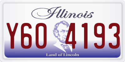 IL license plate Y604193