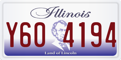 IL license plate Y604194