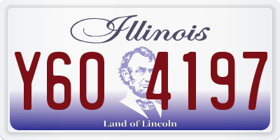 IL license plate Y604197