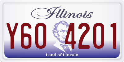 IL license plate Y604201