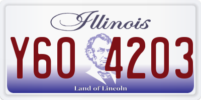 IL license plate Y604203