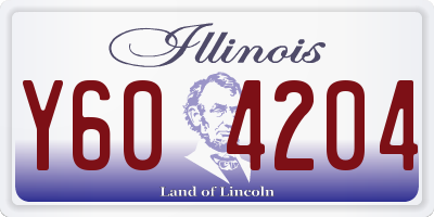 IL license plate Y604204