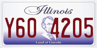 IL license plate Y604205