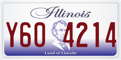 IL license plate Y604214