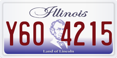 IL license plate Y604215