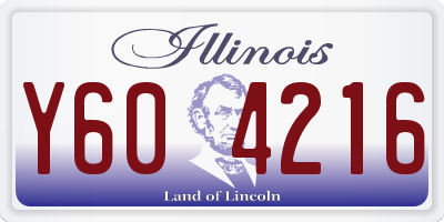 IL license plate Y604216