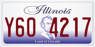 IL license plate Y604217