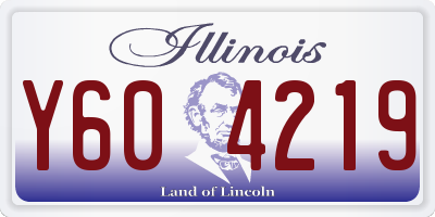 IL license plate Y604219