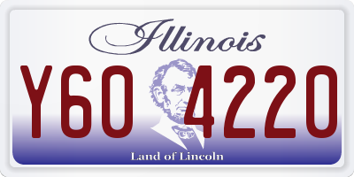 IL license plate Y604220