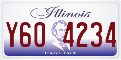 IL license plate Y604234