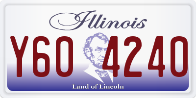 IL license plate Y604240