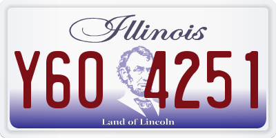 IL license plate Y604251