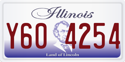 IL license plate Y604254