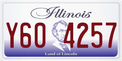 IL license plate Y604257