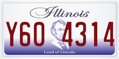 IL license plate Y604314