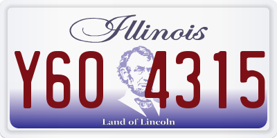 IL license plate Y604315