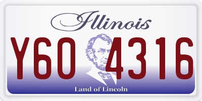 IL license plate Y604316