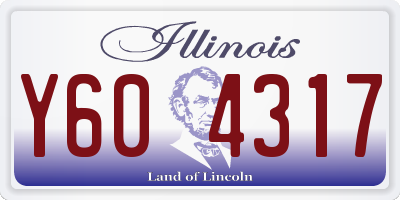 IL license plate Y604317