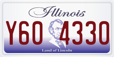 IL license plate Y604330