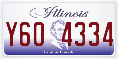 IL license plate Y604334