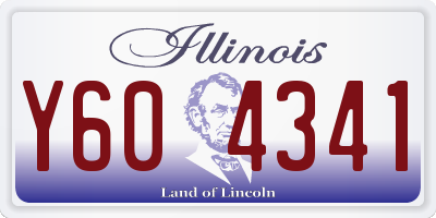IL license plate Y604341