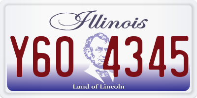 IL license plate Y604345
