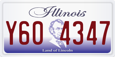 IL license plate Y604347
