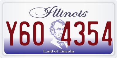 IL license plate Y604354