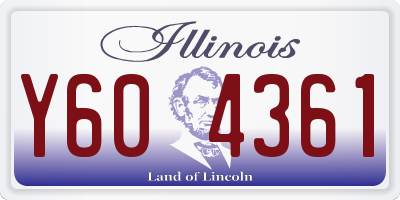 IL license plate Y604361