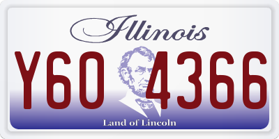 IL license plate Y604366