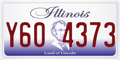 IL license plate Y604373