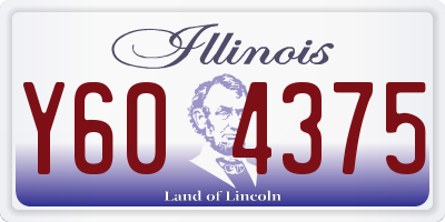 IL license plate Y604375