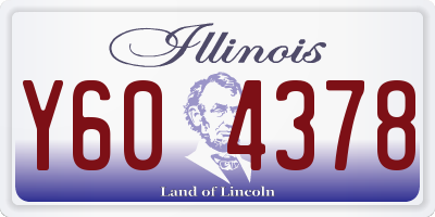 IL license plate Y604378