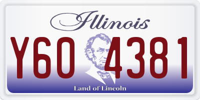 IL license plate Y604381